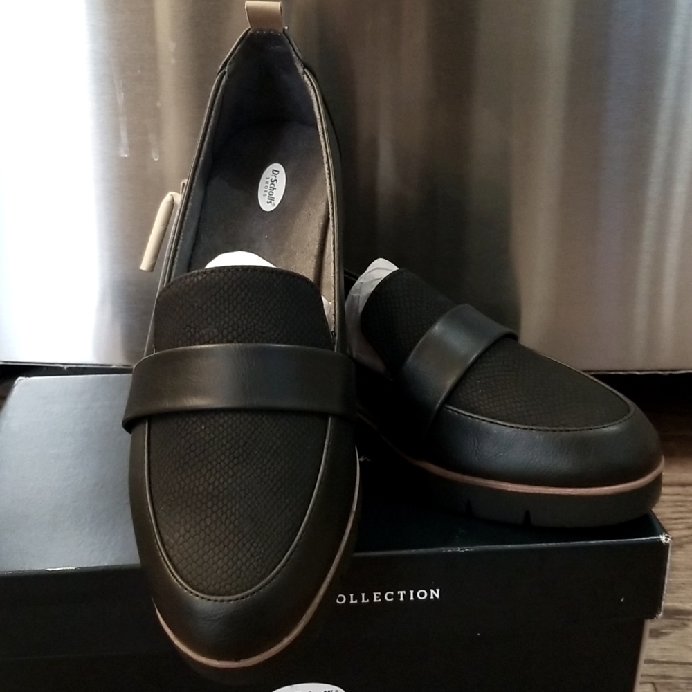 NEW Black Dr Scholl's Webster Slip on Loafer Size 9